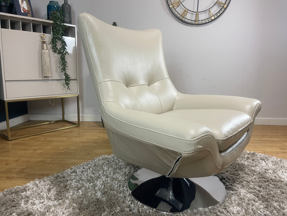 Missouri Swivel Chair Bone China Leather (WA2)