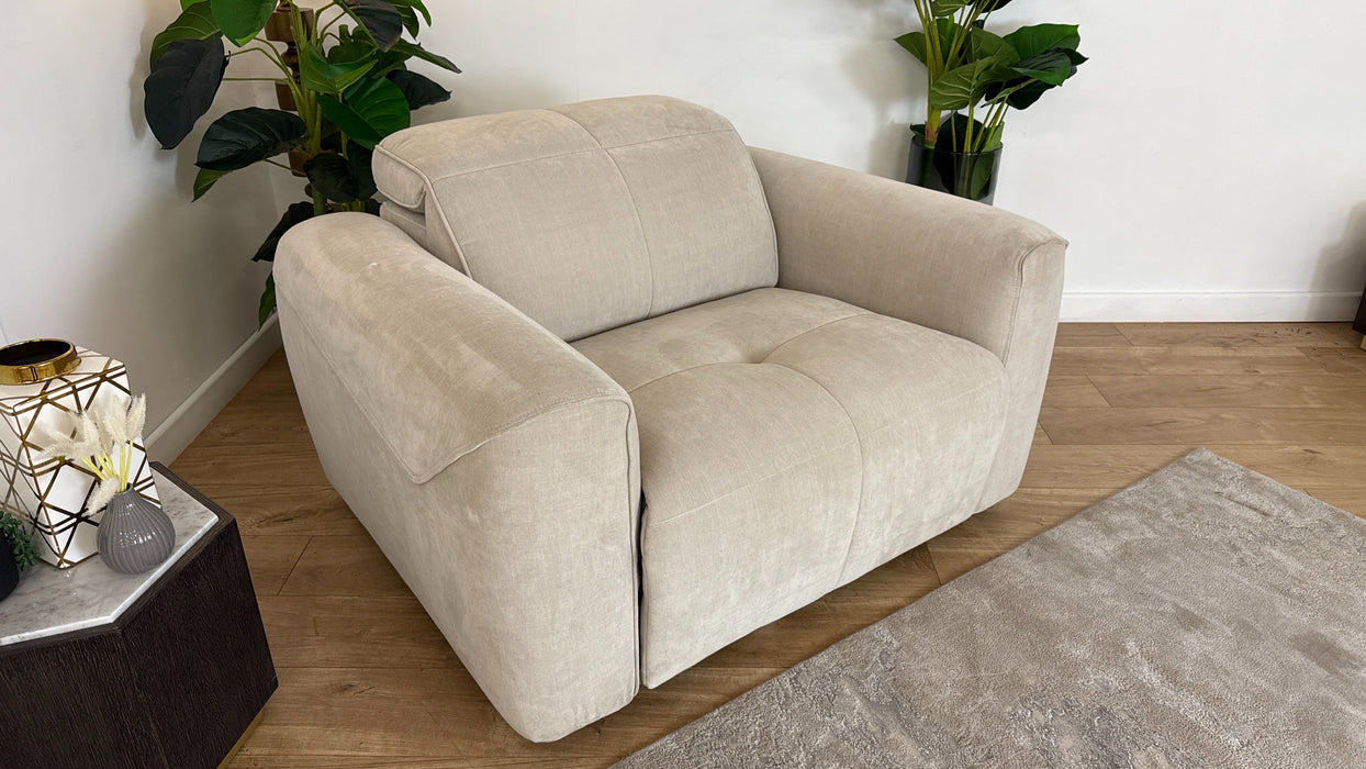 Sofology The Riviera Fabric Loveseat in Relaxed Chenille Cotton