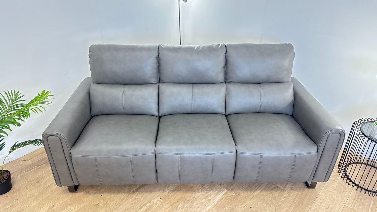 The Ravello 3 Seater - Trusty Embossed Leather Grey