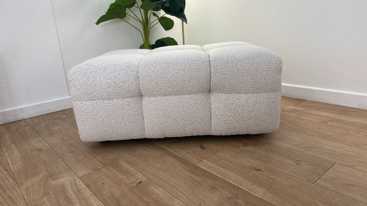 Sofology The Lunar Footstool in Woven Boucle Moonstone