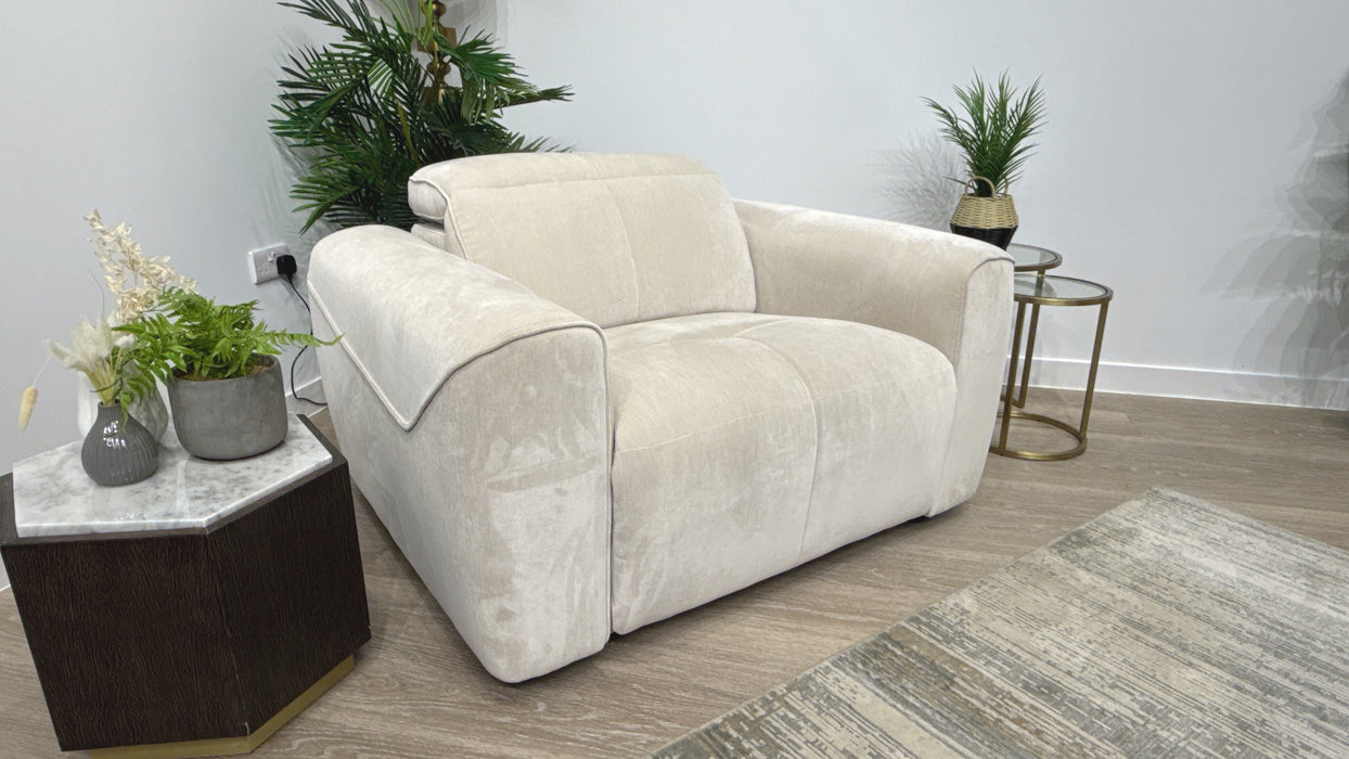 Sofology Riviera Fabric Loveseat in Relaxed Chenille Cotton