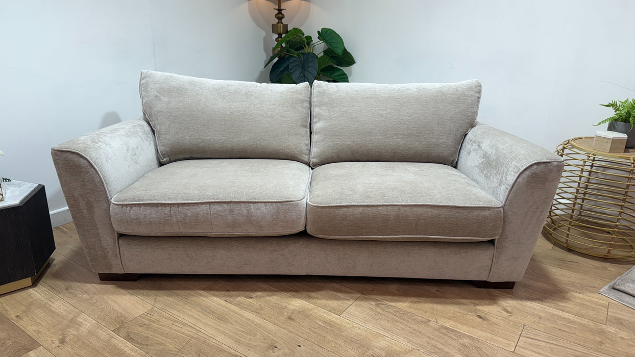 Sofology Newbury Fabric 3 Seater in Luxury Deep Pile Chenille Truffle Mix
