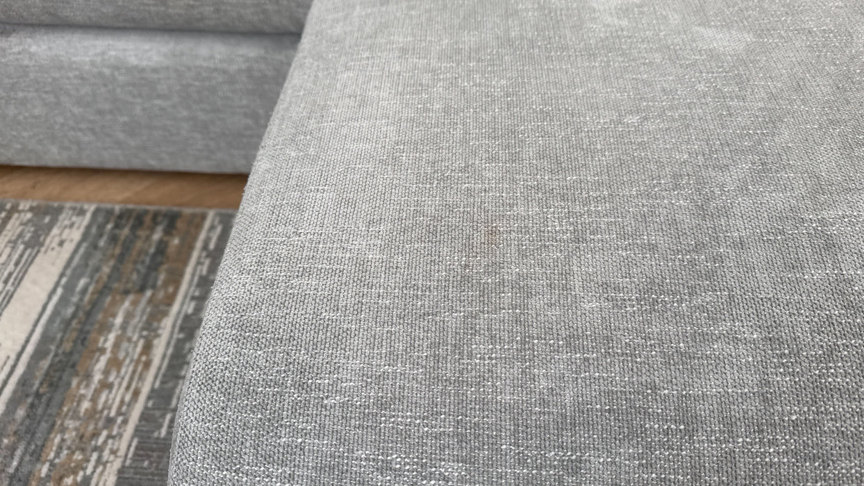 Sofology The Portobello Fabric 3 Seater Chaise with Storage & Sprung Seats in Linen Look Chenille Grey