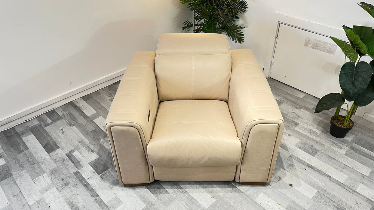 Mason 1 Seater - Fabric Power Reclining Chair - Fawn