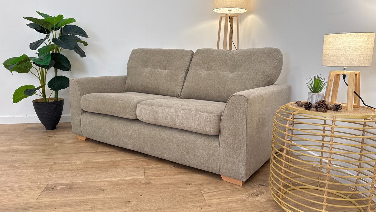 Zika 3 Seater - Fabric Sofa - Taupe