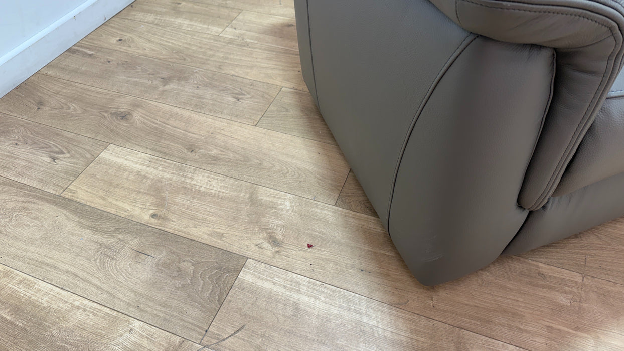 Sofology Bradie Leather 3 Seater in Trusty Embossed Elephant