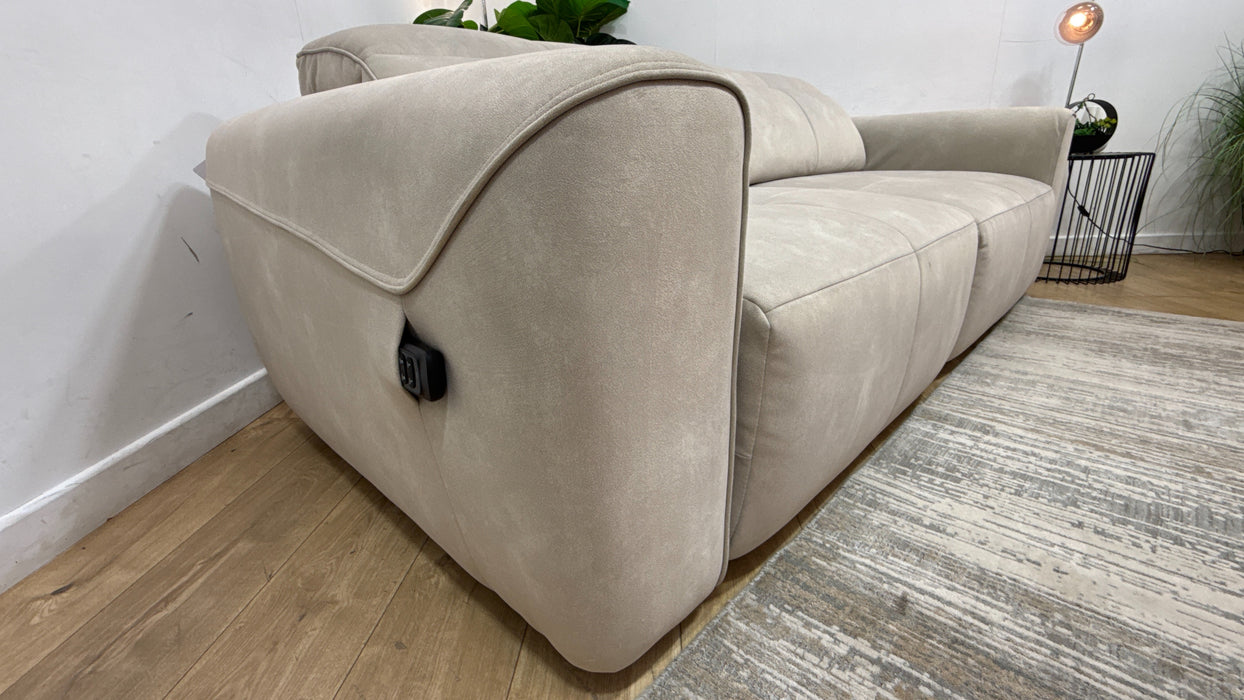 Sofology Riviera Fabric 3 Seater Motion Chaise in Lifestyle Flecked Ivory