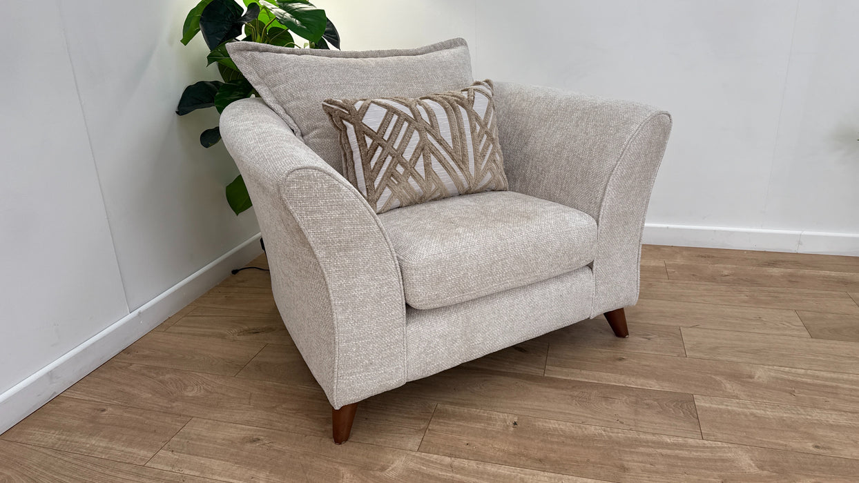 Sofology Scintillate Fabric Chair in Basketweave Chenille Olive