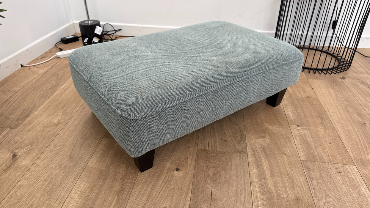 Stockholm Footstool - Fabric Footstool  - Duck Egg