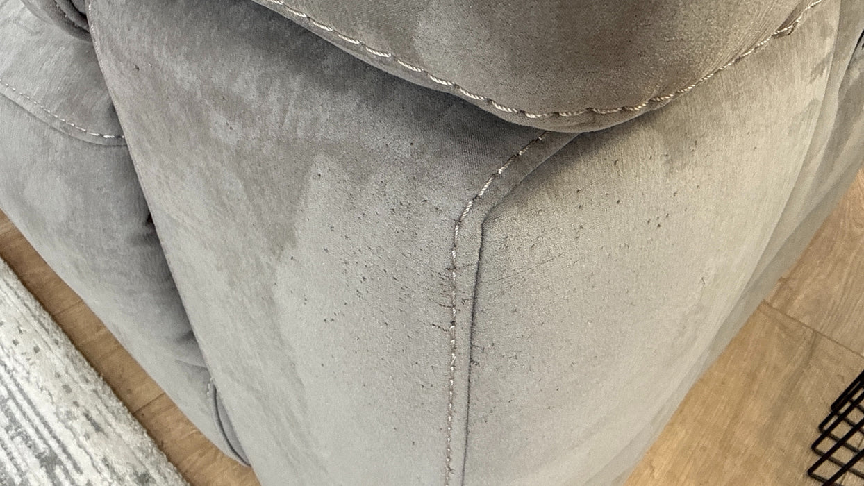 Sofology Laurence Fabric 3 Corner 1 Power Recliner/Headrest in Lifestyle Textured Charcoal