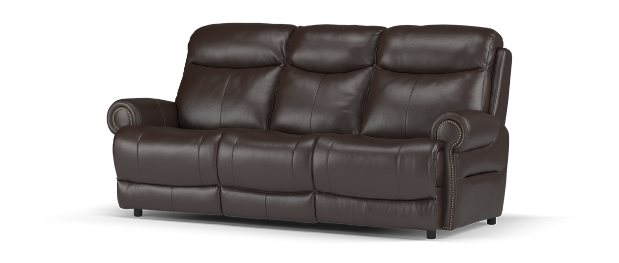 Sofology The Benton 3 Seater Leather Sofa in Black Coffee