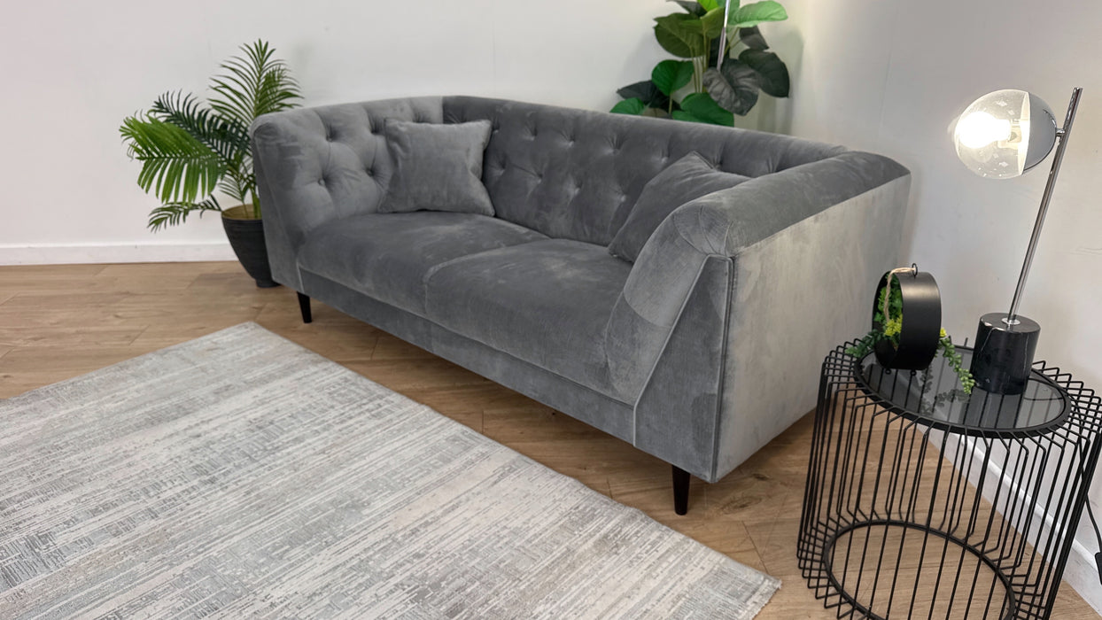 Sofology Bridgerton Fabric 3 Seater in Etched Velvet Slate