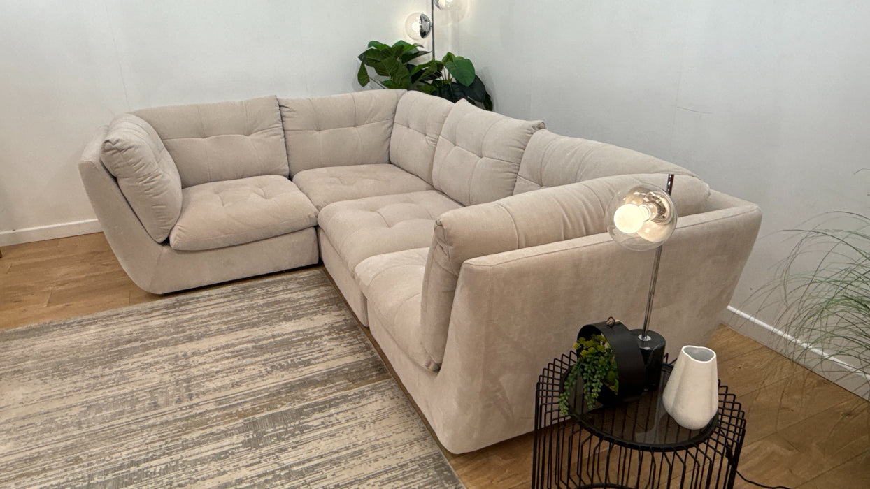 Sofology Cocoon Fabric 1 Corner 3 in Relaxed Chenille Cotton