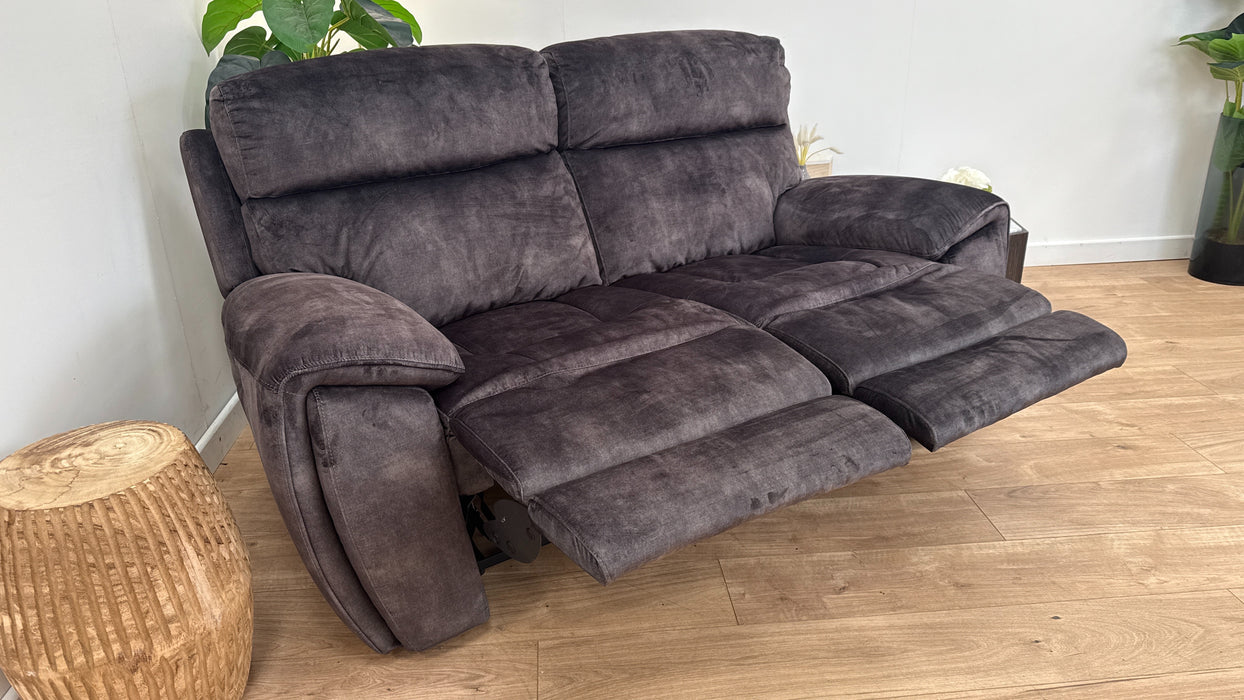 Sofology Radley Fabric Recliner 2 Seater in Decent Charcoal