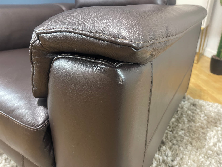 Illinois Chair Power Recliner Trusty Soft Sheen Rich Brown Leather (WA2)