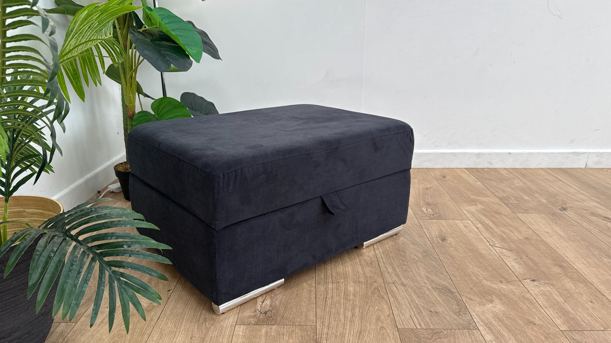 DFS Freya Storage Footstool in Black