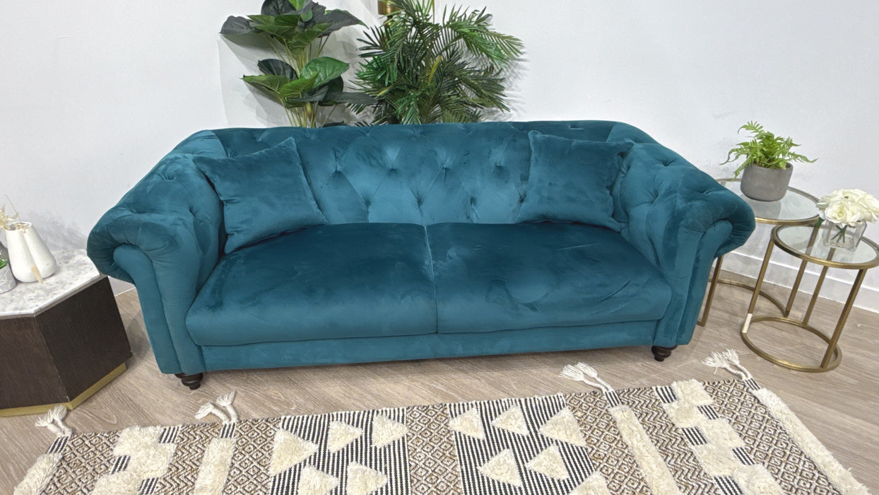 Sofology Kensington Fabric 3 Seater in Teal