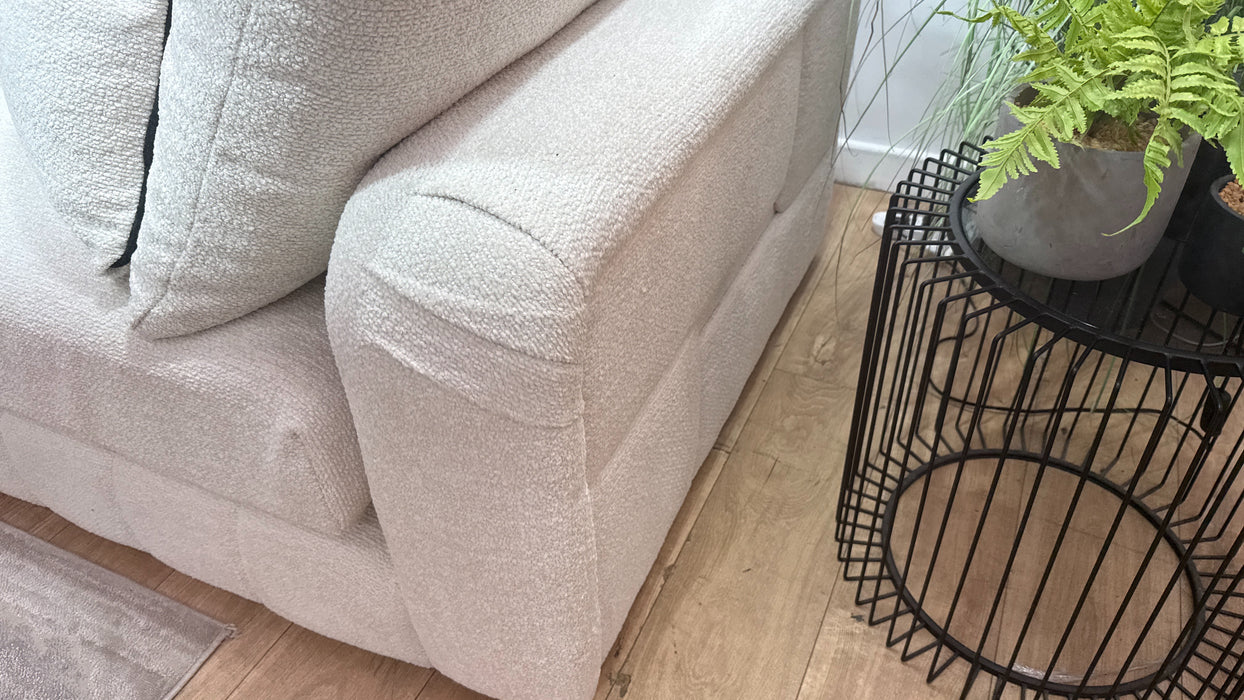 Sofology Westwood Fabric 3 Corner 3 in Soft Boucle Ecru Mix