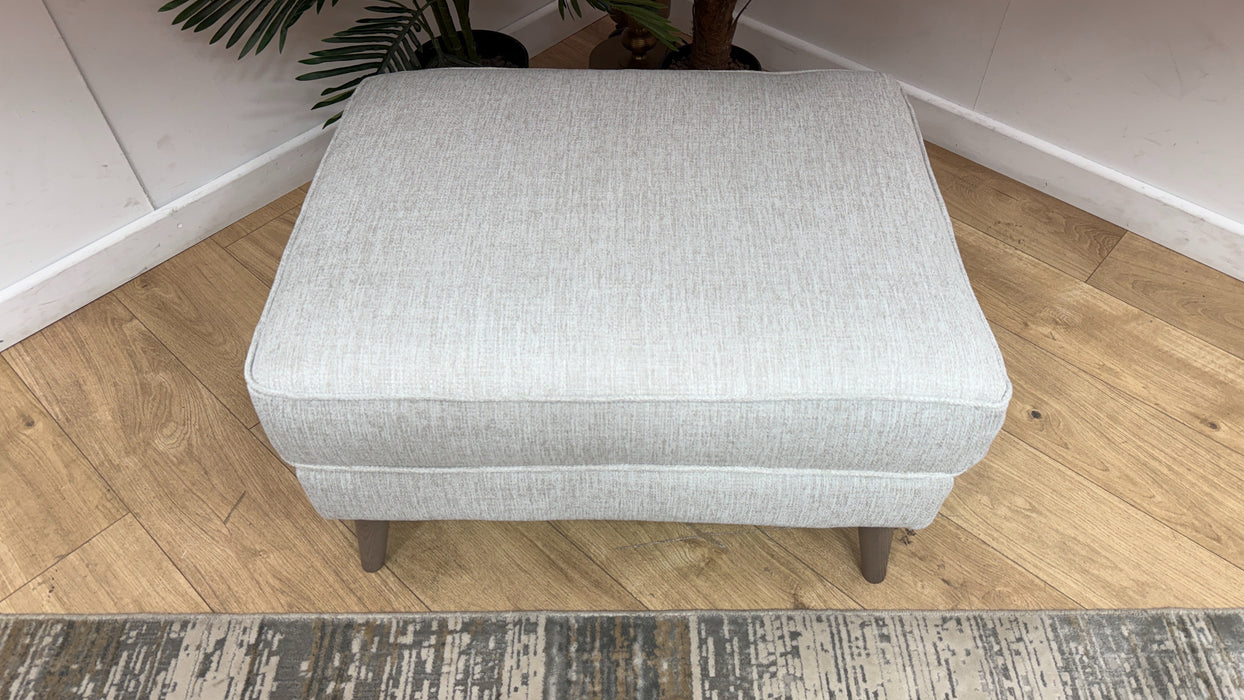 Sofology Canterbury Fabric Combi Footstool in Natural