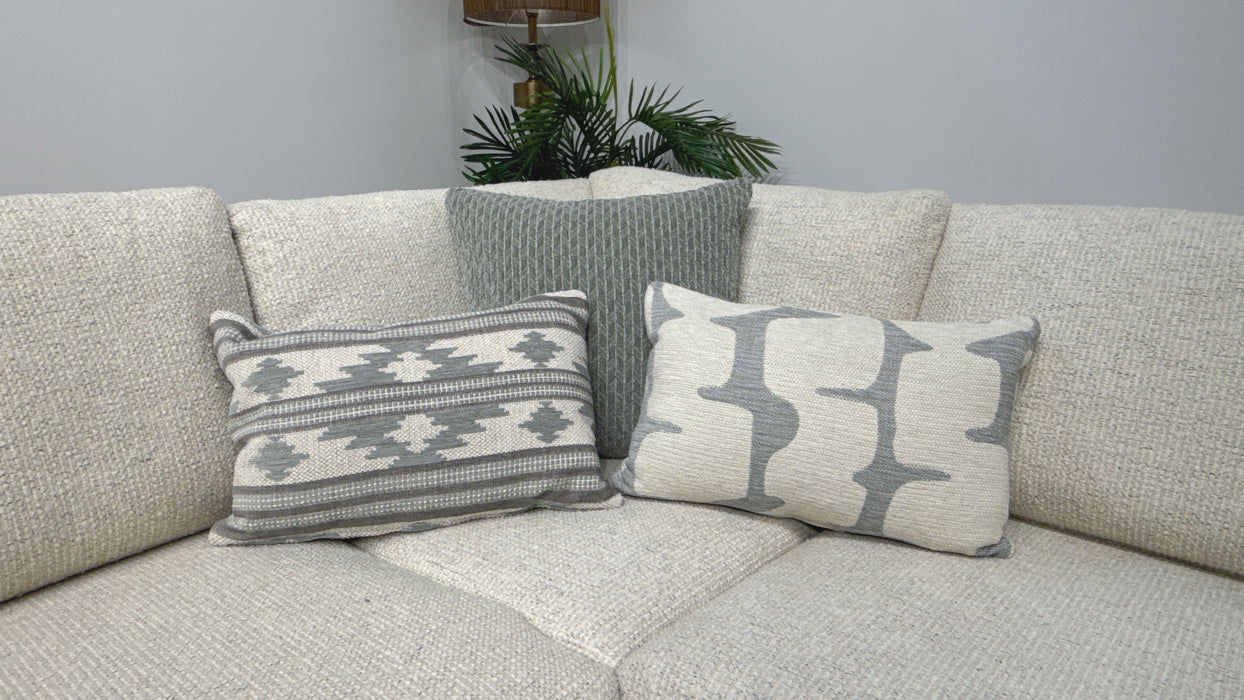 Sofology Hampton 3 Corner 3 Fabric Sofa in Jaruco Oyster Mix