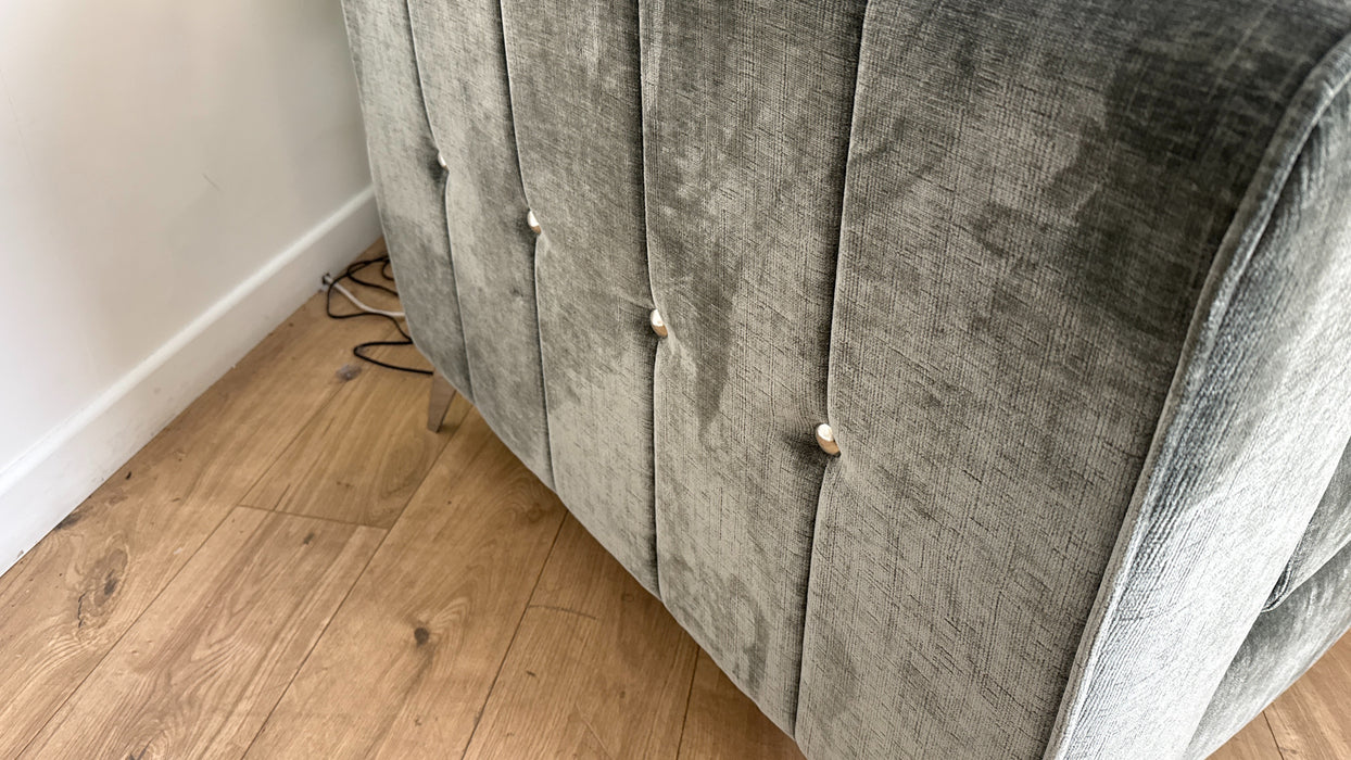 Sofology Luella Fabric Chair in Luxe Chenille Alpine Green