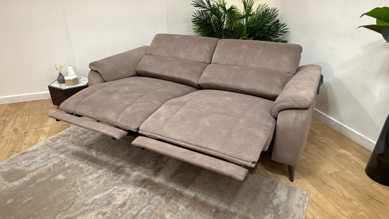 Sofology Bailey Fabric 2.5 Seater Power Recliner in Lifestyle Flecked Nutmeg