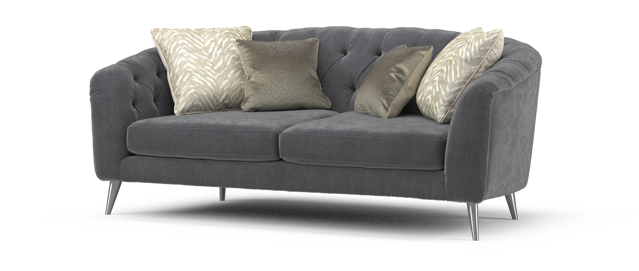 Sofology Bijou Fabric 3 Seater in Manolo Slate Luxe Mix