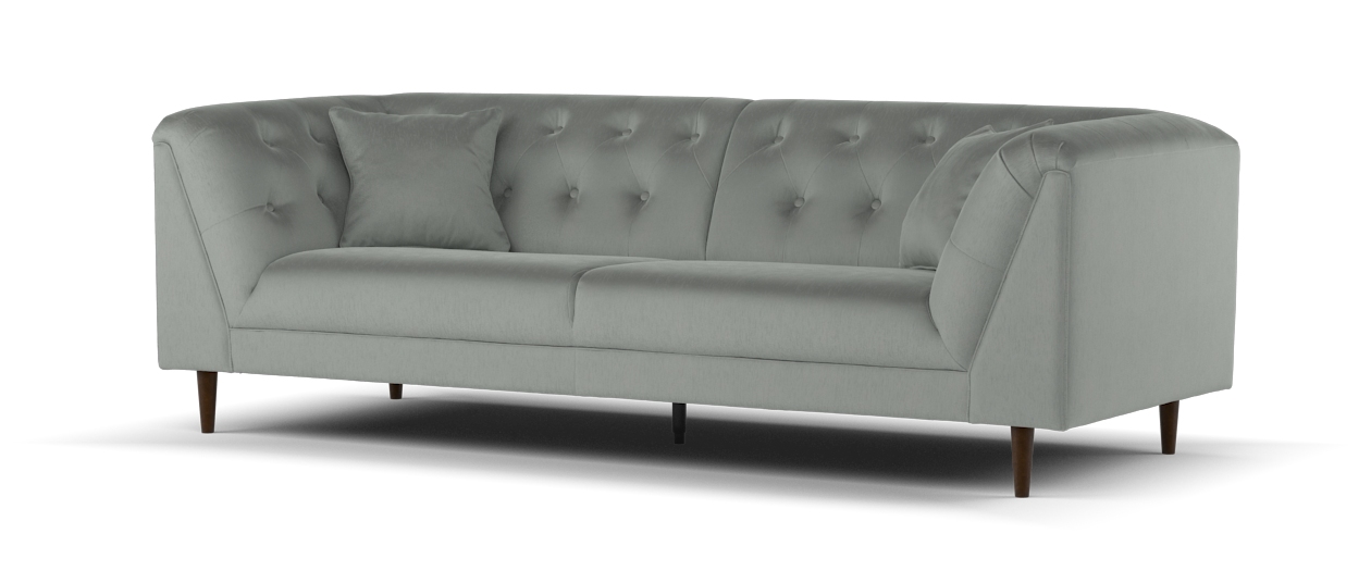 Sofology Bridgerton Fabric 4 Seater in Etched Velvet Slate