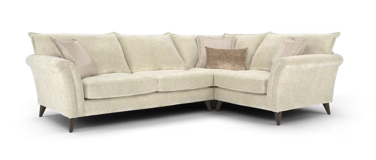 Sofology Beaumont Fabric 3 Corner 1 in Linen Look Chenille Natural Mix