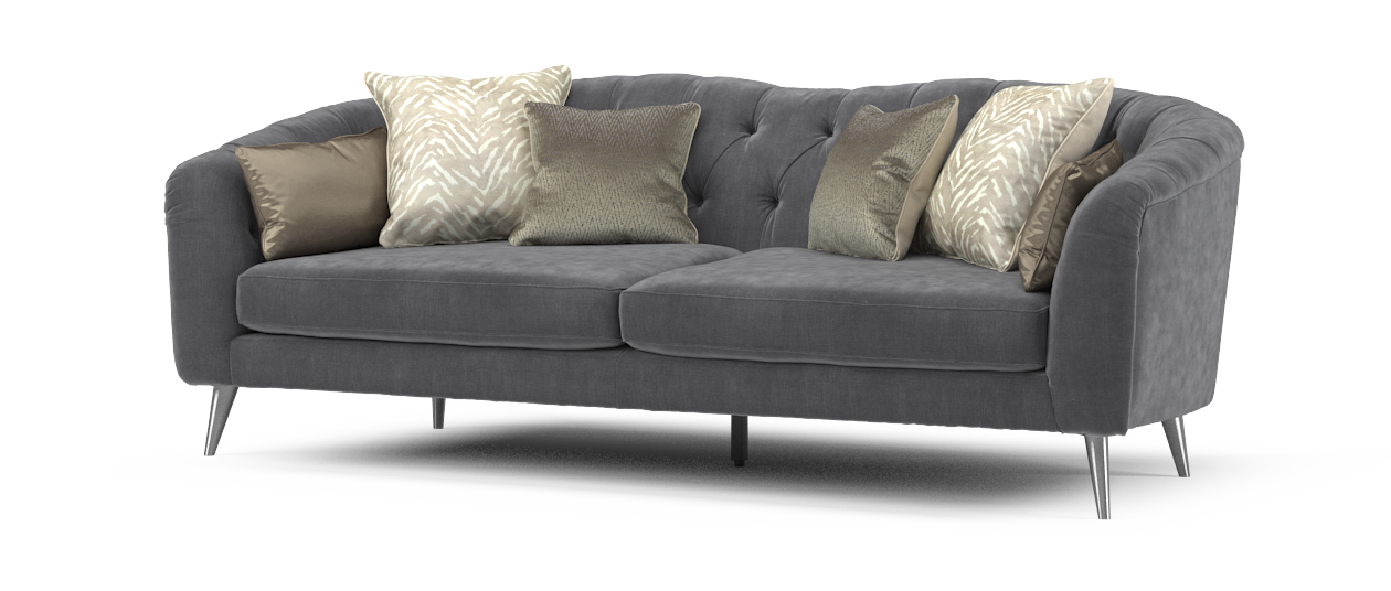 Sofology Bijou Fabric 4 Seater in Manolo Slate Luxe Mix