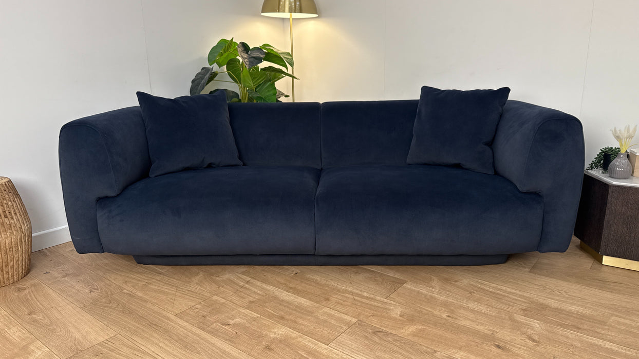 Sofology Nuvole Fabric 3 Seater in Navy Blue