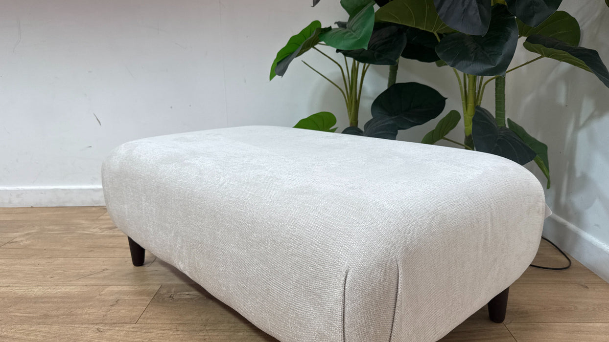 Sofology Mayfair Fabric Designer Footstool in Fabric Pearl