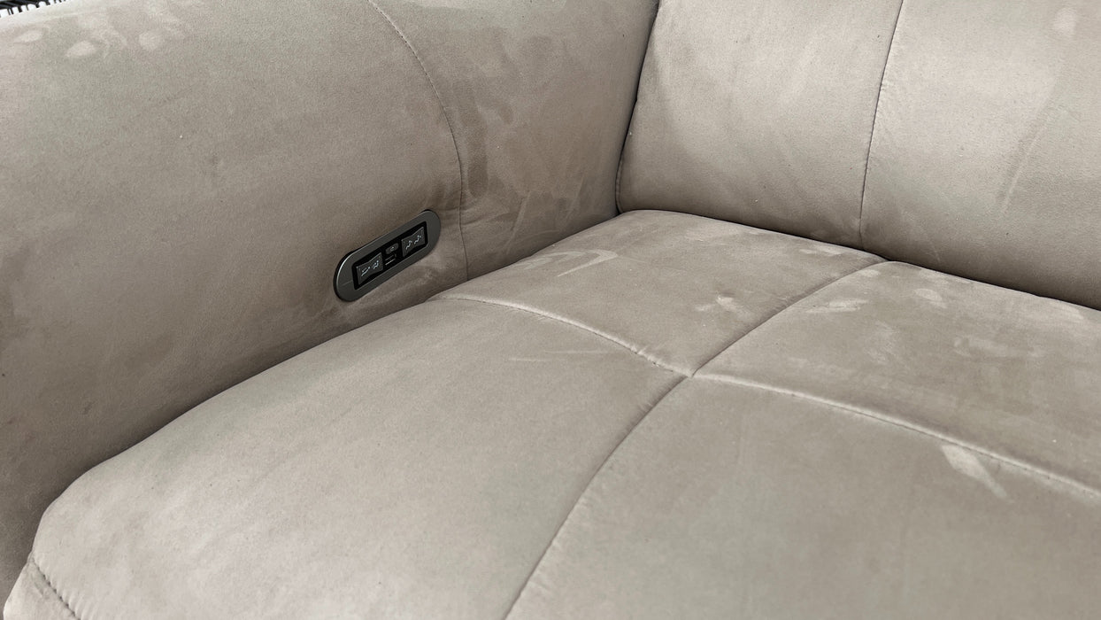 Cadenza 3 Corner 1 - Power Recliner - Fabric Sofa - Tara Nutmeg