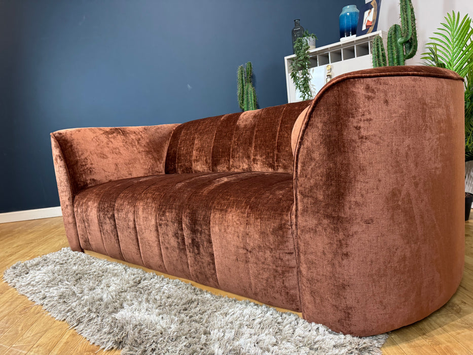 The Fitzrovia Fabric 2 Seater - Matt Velvet Rust Mix without Trim (WA2)