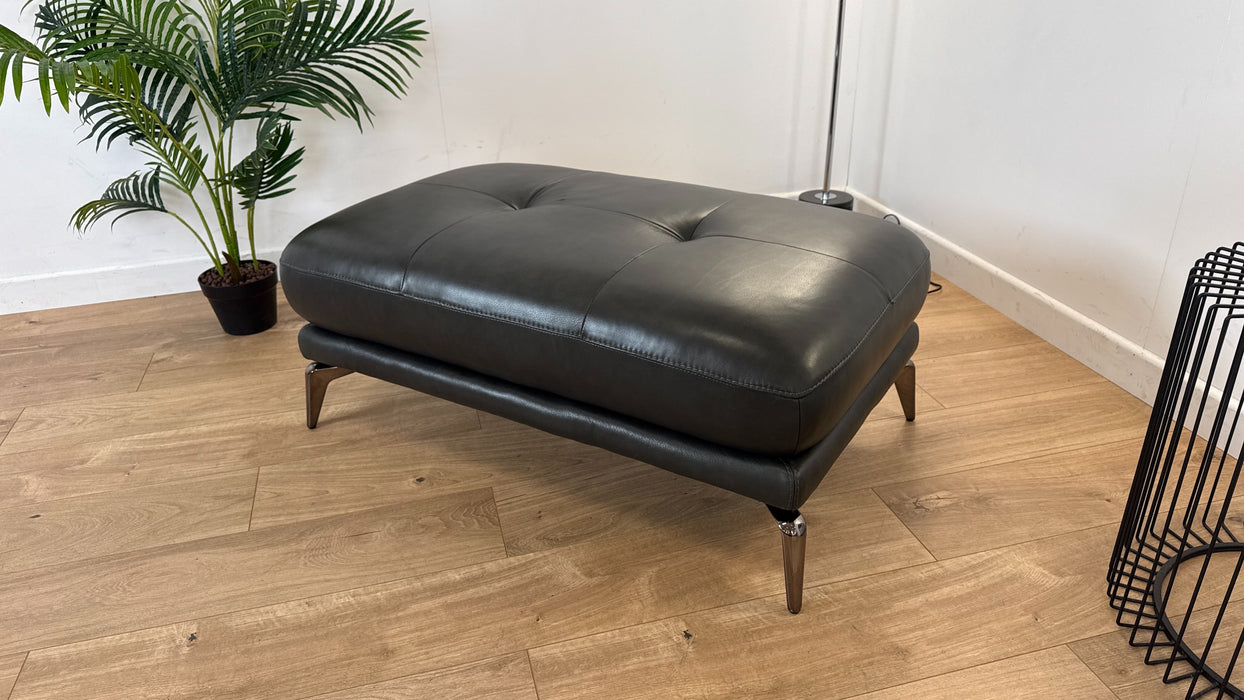 Mimi Footstool - Leather Footstool  -