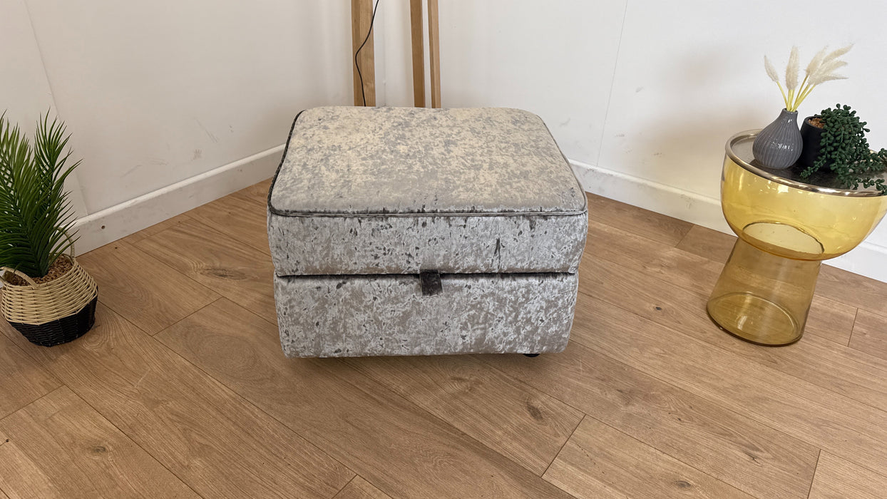 Derby Fabric Storage Footstool