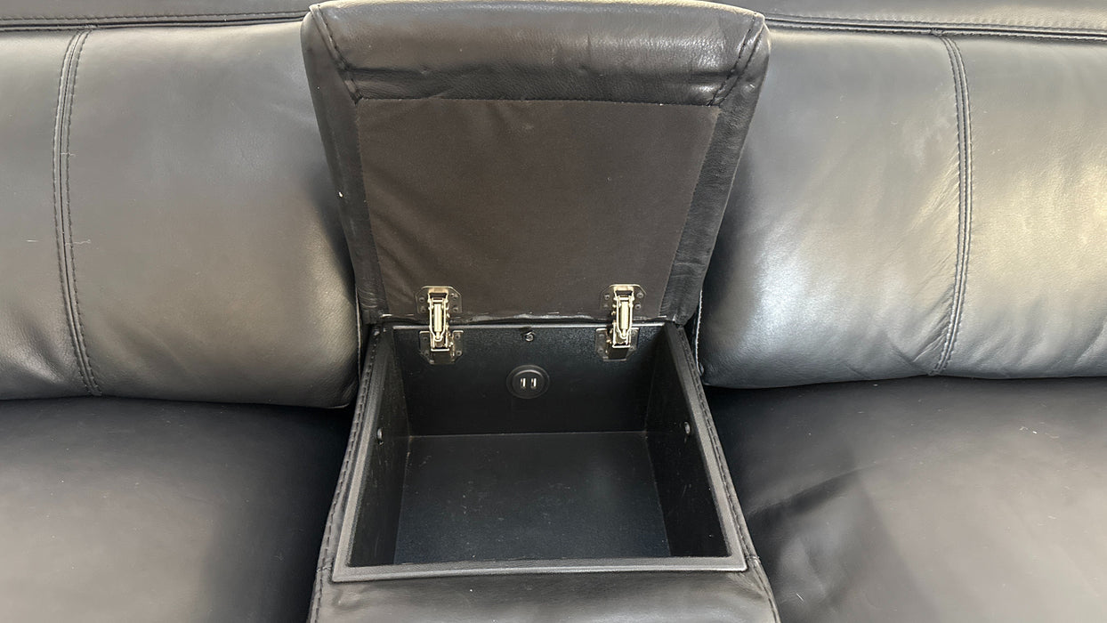 DFS The Crusade 2 Seater Recliner Sofa in Palatial Black