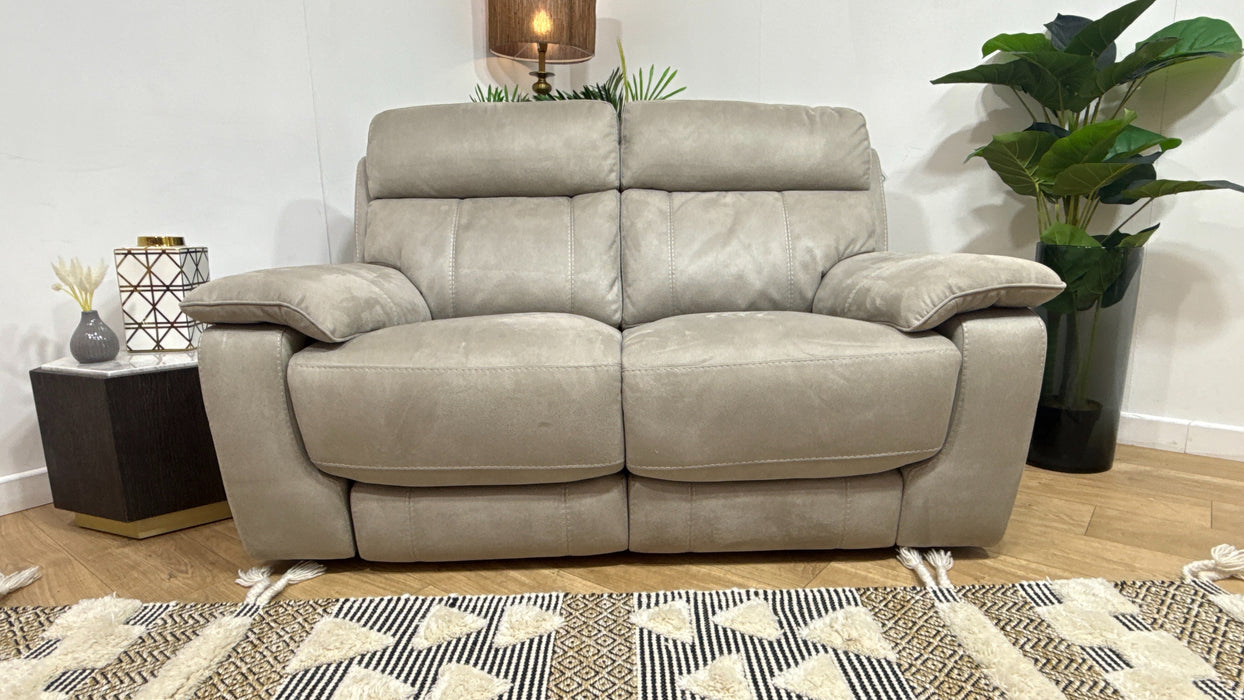 DFS Emery 2 Seater Fabric Manual Recliner in Misty