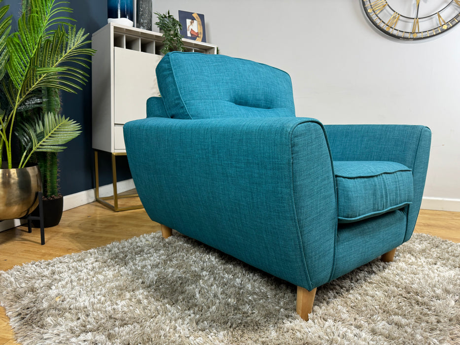 Hetty - Fabric Chair - Linoso Teal - WA2