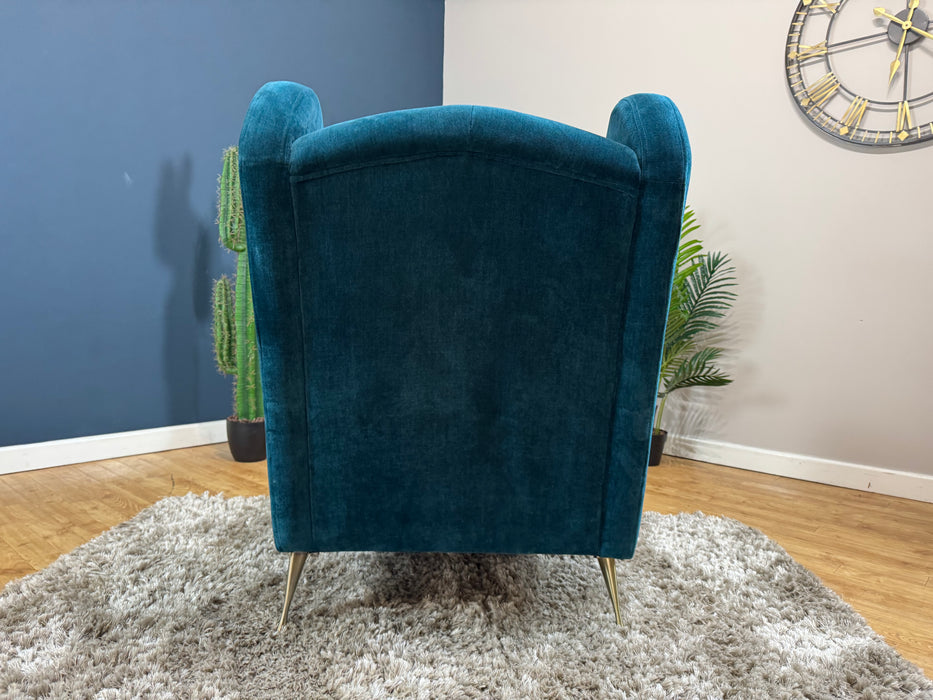 Midland Hill Fabric Wingback Chair - Chamonix Teal (WA2)