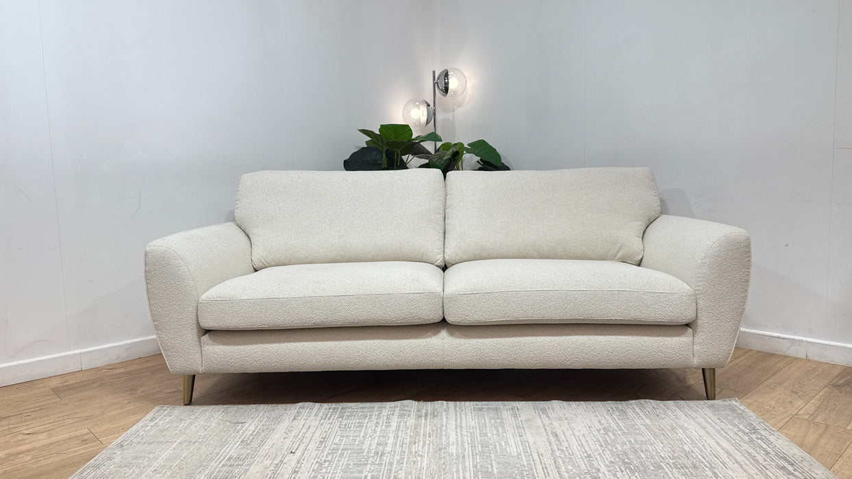 Sofology The Hackney Fabric 4 Seater Memory Foam Seats in  Mini Boucle Natural Mix