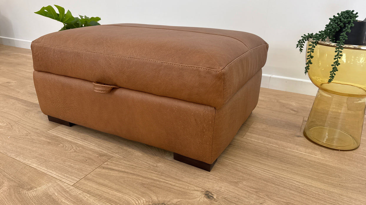 Mazzini Footstool - Storage - Apollo Tan