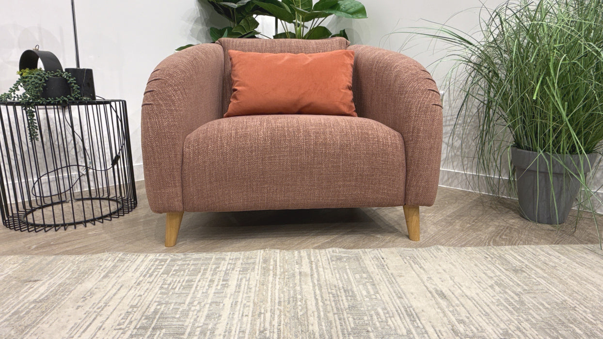 Sofology Eastwood Accent Chair in Beetroot Jaeger Mix