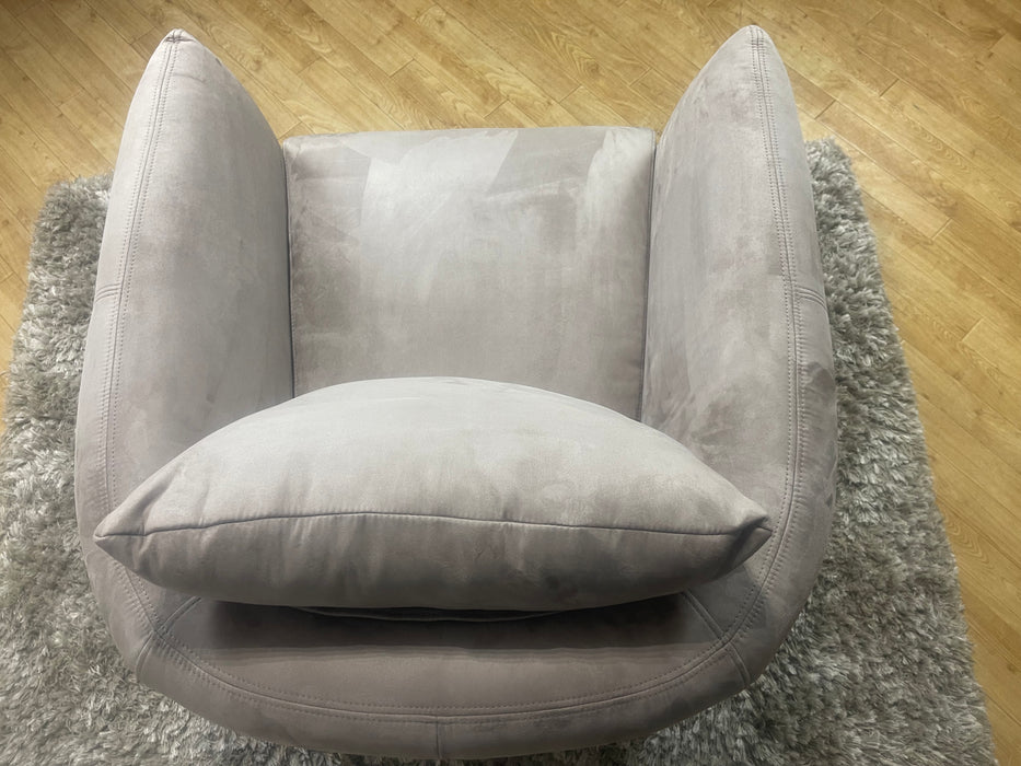 Marvella Fabric Swivel Chair Plush Fabric Nutmeg (WA2)