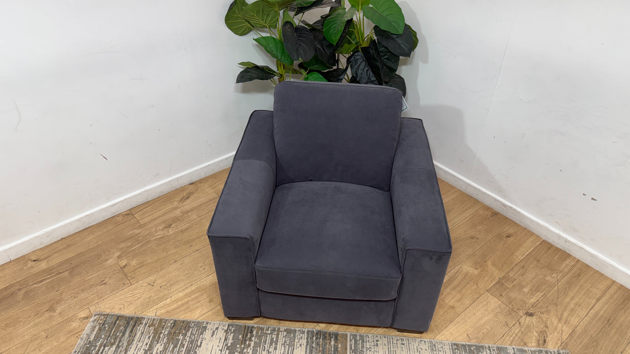 Sofology Sonno Fabric Chair in Lifestyle Nubuck Feel Steel Grey