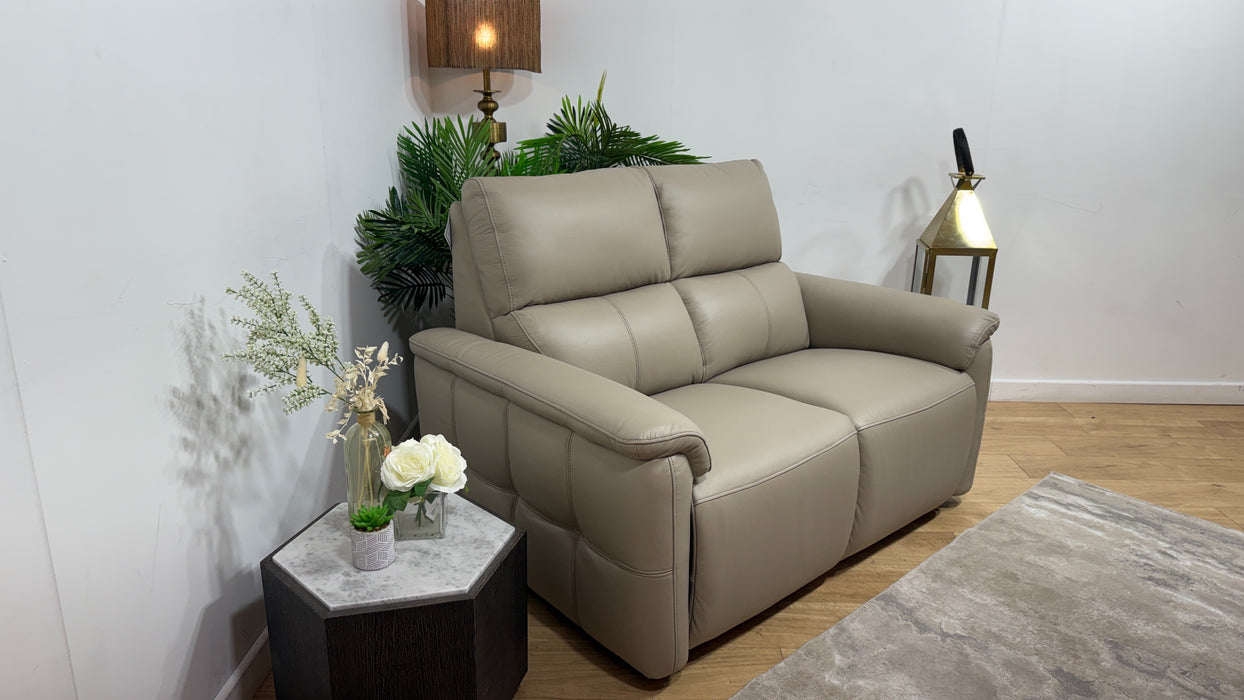 Sofology Ripley Leather 2 Seater in Trusty Embossed Stone