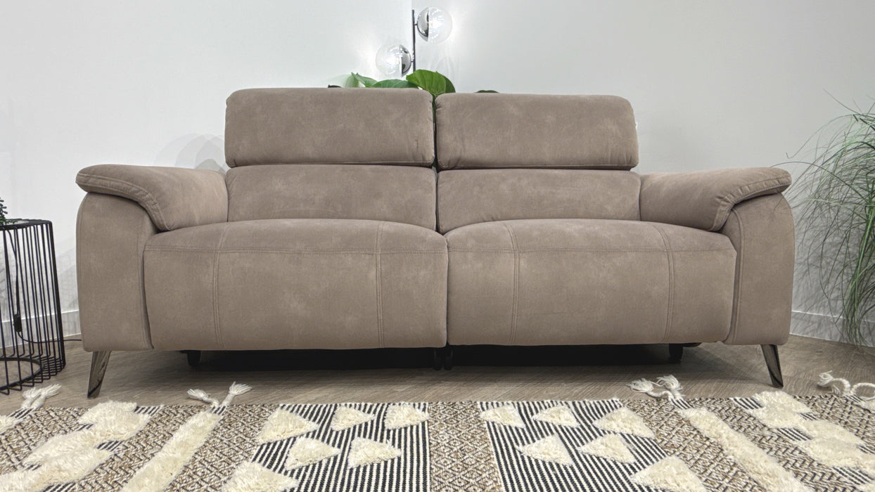 Sofology Bailey Fabric 2.5 Seater Power Recliner/Headrest in Lifestyle Flecked Nutmeg