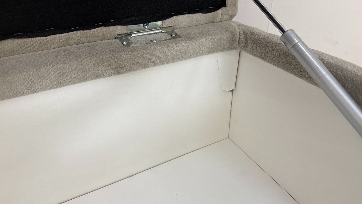 Sofology Ascot Fabric Storage Footstool in Soft Sherpa Stone