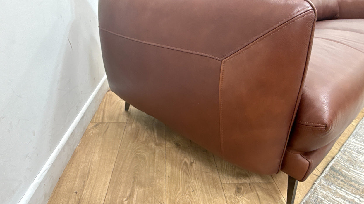 Sofology Adler Leather 4 Seater Split in Relaxed Soft Brown