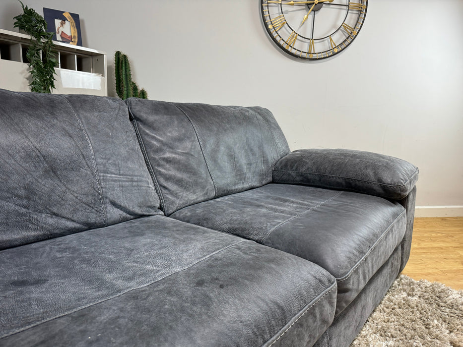 Linara Leather 3 Seater - Utah Grey (WA2)